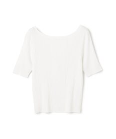 GRACE CONTINENTAL リブカシュクールニットトップ