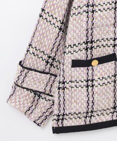 GRACE CONTINENTAL ツイードフーディーコート