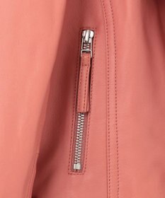 GRACE CONTINENTAL ラムレザー 36 スモーキーピンク ラムレザーライダースジャケット / GRACE CONTINENTAL | GRACE