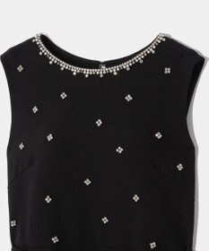 GRACE CONTINENTAL ペプラムリボンドレス