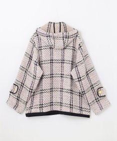 GRACE CONTINENTAL ツイードフーディーコート