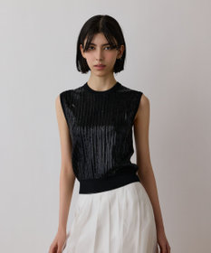 GRACE CONTINENTAL スパンコールニットノースリーブ