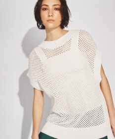GRACE CONTINENTAL メッシュ2wayニットトップ