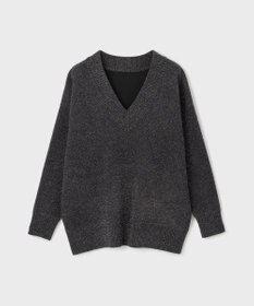 GRACE CONTINENTAL ラメVネックニットトップ