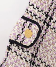 GRACE CONTINENTAL ツイードフーディーコート