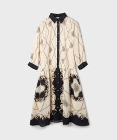 GRACE CONTINENTAL スカーフプリントシャツワンピース