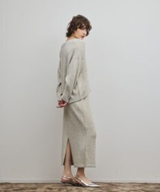 GRACE CONTINENTAL ラメフェザーニットスカート