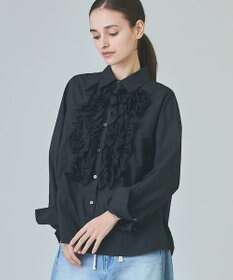GRACE CONTINENTAL コサージュドレスシャツ ブラック