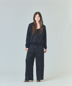 GRACE CONTINENTAL スパンコールニットパンツ