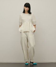 GRACE CONTINENTAL オーガンジージャガードトップ