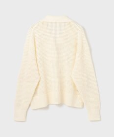 GRACE CONTINENTAL メッシュVネックニットトップ