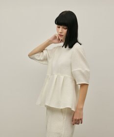 GRACE CONTINENTAL オーガンジージャガードトップ