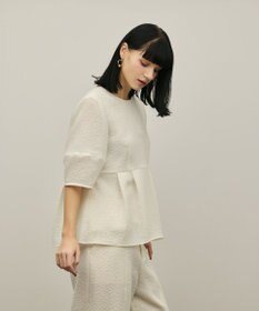 GRACE CONTINENTAL オーガンジージャガードトップ