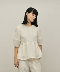 GRACE CONTINENTAL オーガンジージャガードトップ