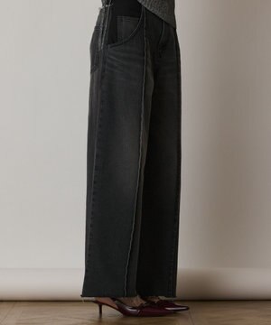  コンビデニムワイドパンツ