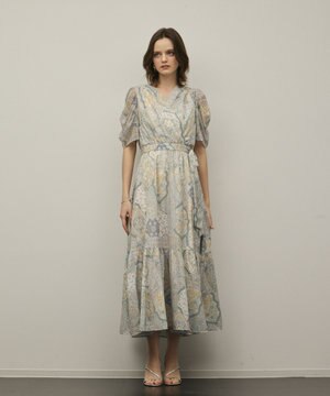  パッチワークプリントワンピース