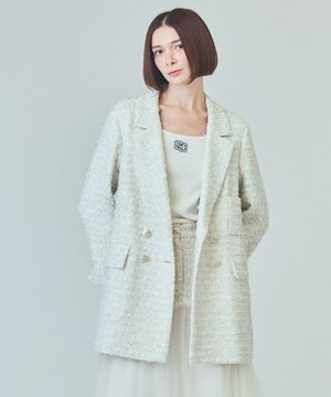  ツイードテーラードコート