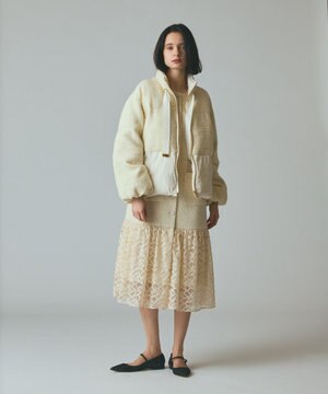  ツイードコンビパフィーブルゾン