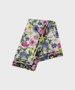  フラワーシルクスカーフ