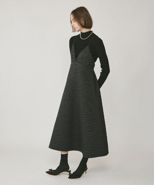  エンボスキャミワンピース