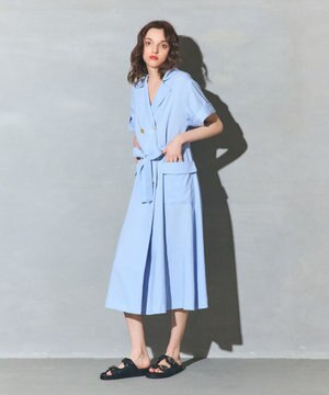  リネンタッチミリタリードレス