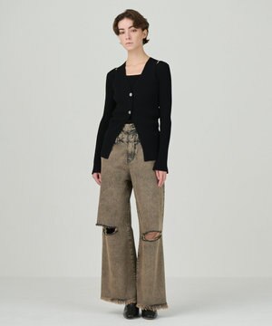  リブニットベスト