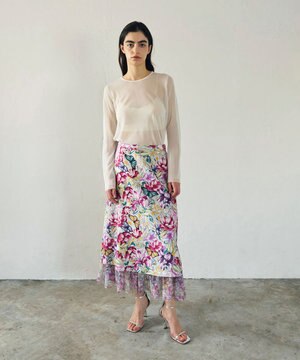  フラワーガーデンプリントスカート