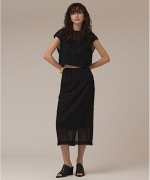  チュールタイトスカート