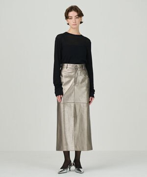  クラッシュレザータイトスカート