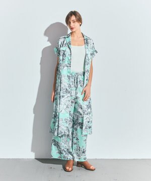  リゾートプリントツイルドレス