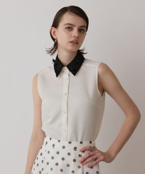  シアーメッシュノースリーブ