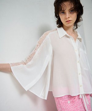  シアーポンチョシャツ