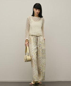  プリントイージーパンツ