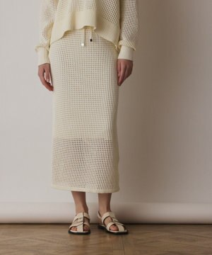  メッシュタイトニットスカート