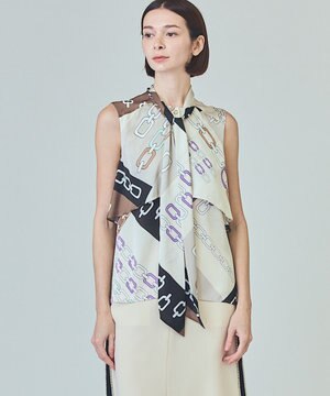  チェーンレイヤードノースリーブ