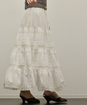  ピンタックティアードスカート