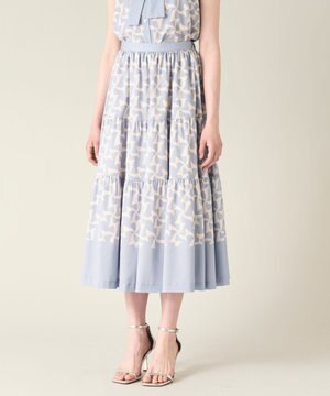  リボンプリントスカート