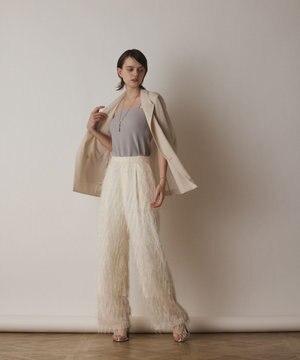  フリンジワンタックパンツ