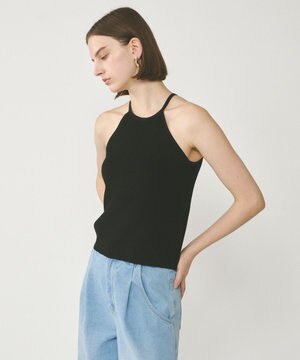  ハイゲージ畦ニットトップ