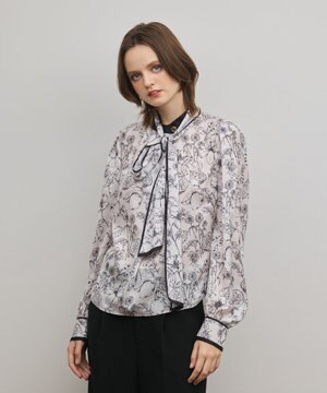  フルーツフラワープリントトップ