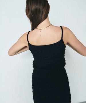  ラメツイードニットキャミ