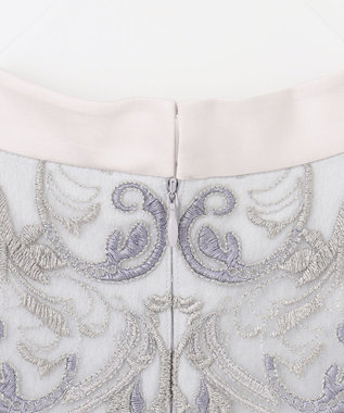 GRACE CONTINENTAL ラメオーナメントミニドレス グレー