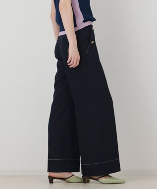 GRACE CONTINENTAL シャンブレーマリンパンツ ネイビー