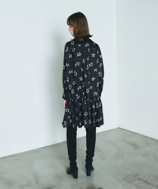 GRACE CONTINENTAL スタープリントミニワンピース ブラック