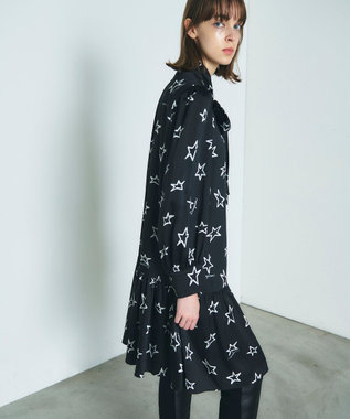 GRACE CONTINENTAL スタープリントミニワンピース ブラック