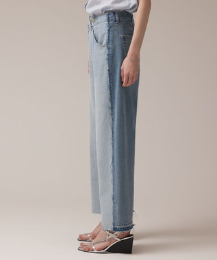 GRACE CONTINENTAL リメイクストレートデニムパンツ ブルー