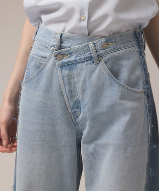 GRACE CONTINENTAL リメイクストレートデニムパンツ ブルー