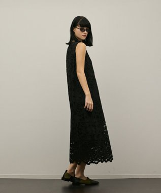 GRACE CONTINENTAL フラワーカットワークワンピース ブラック