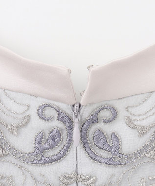 GRACE CONTINENTAL ラメオーナメントミニドレス グレー