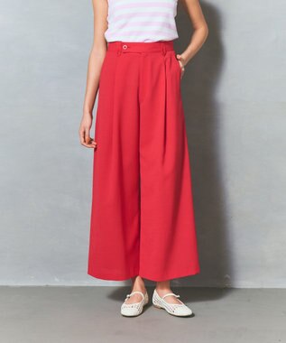 GRACE CONTINENTAL リネンタッチタックパンツ レッド